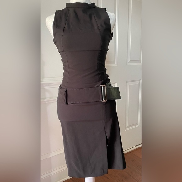 Manigance Dresses & Skirts - MANIGANCE Paris Black Sleeveless Belted Dress – Size 36